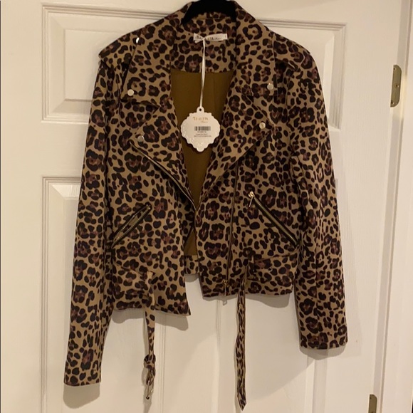 ❌SOLD❌ Leopard Print Biker Jacket - Picture 5 of 6